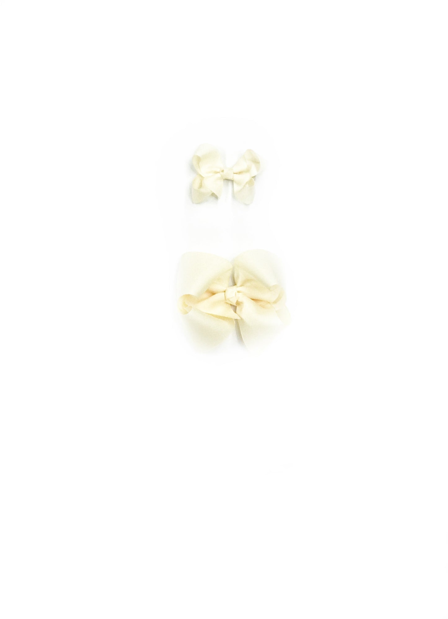 Cream Hair Bows - Choose Size (3â-8â)
