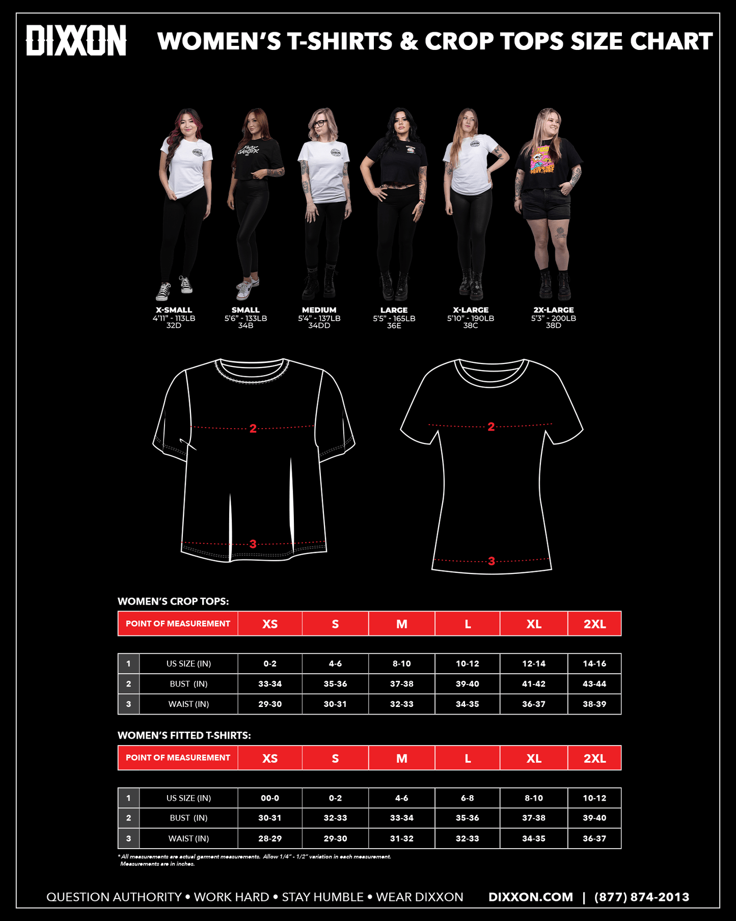 Women's Essential Cropped Tee - Black