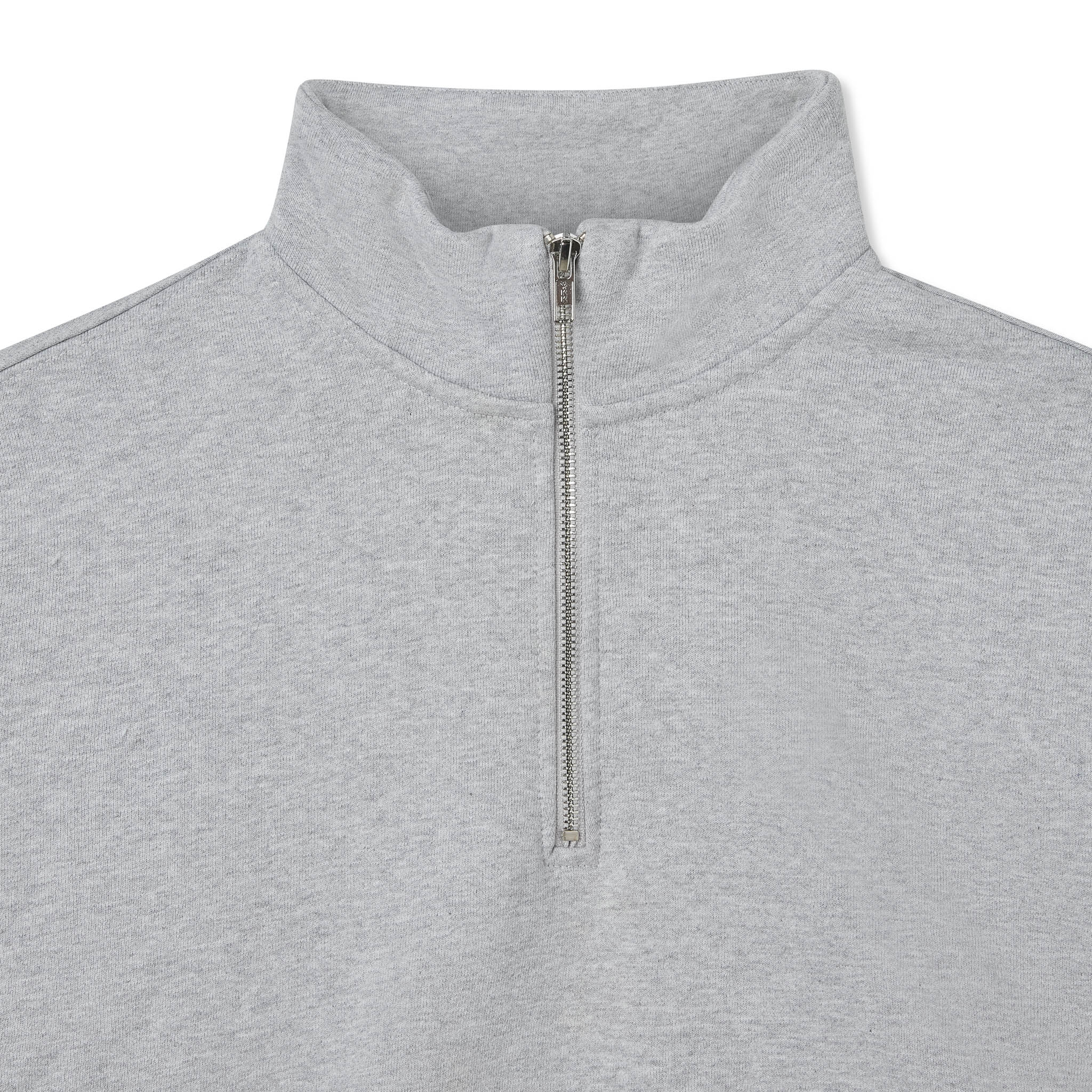 600 GSM 'Heather Grey' Quarter Zip Sweatshirt