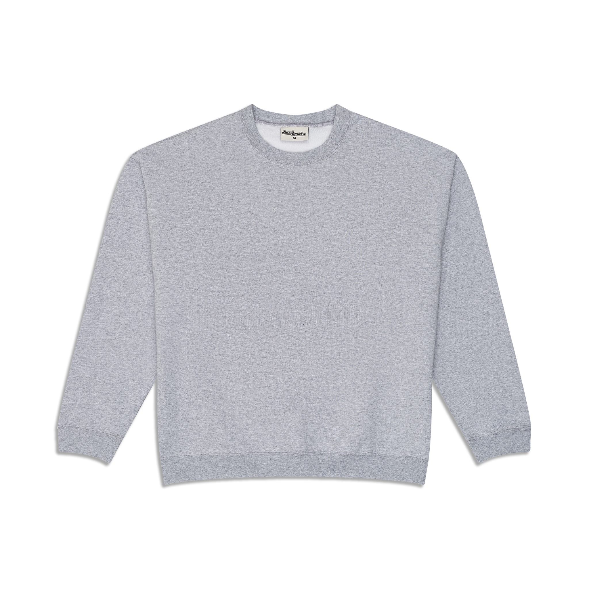 600 GSM 'Heather Grey' Fleece Crewneck