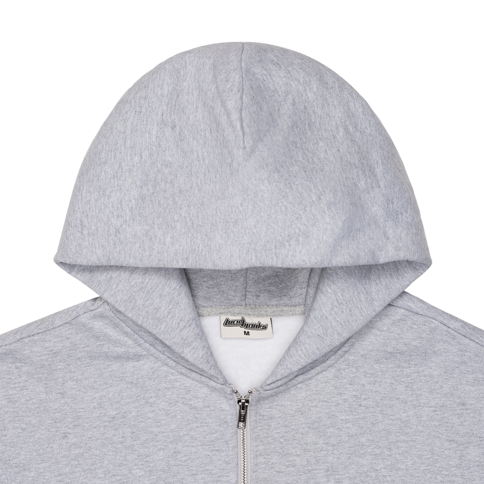 600 GSM 'Heather Grey' Zip-Up Hoodie