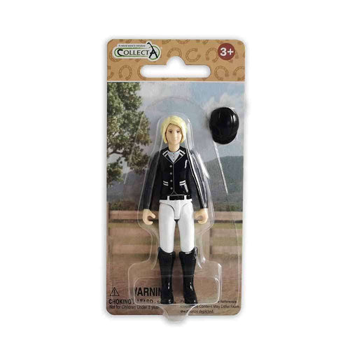 Lady Tournament Rider with Wide Brim Helmet