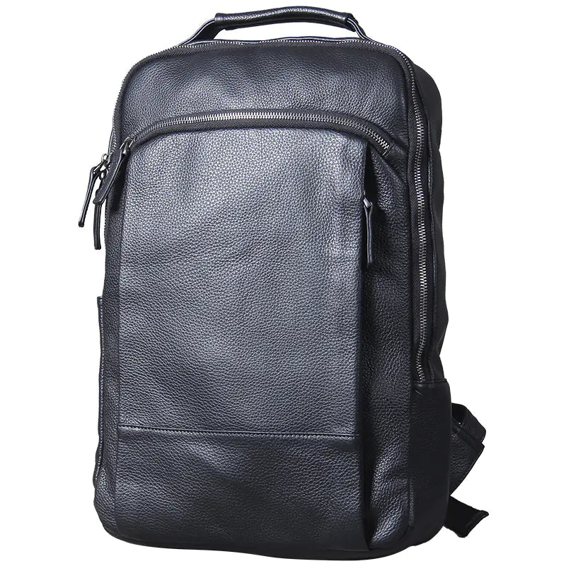 Handmade Leather Backpack for Men - Cowhide Travel Bag