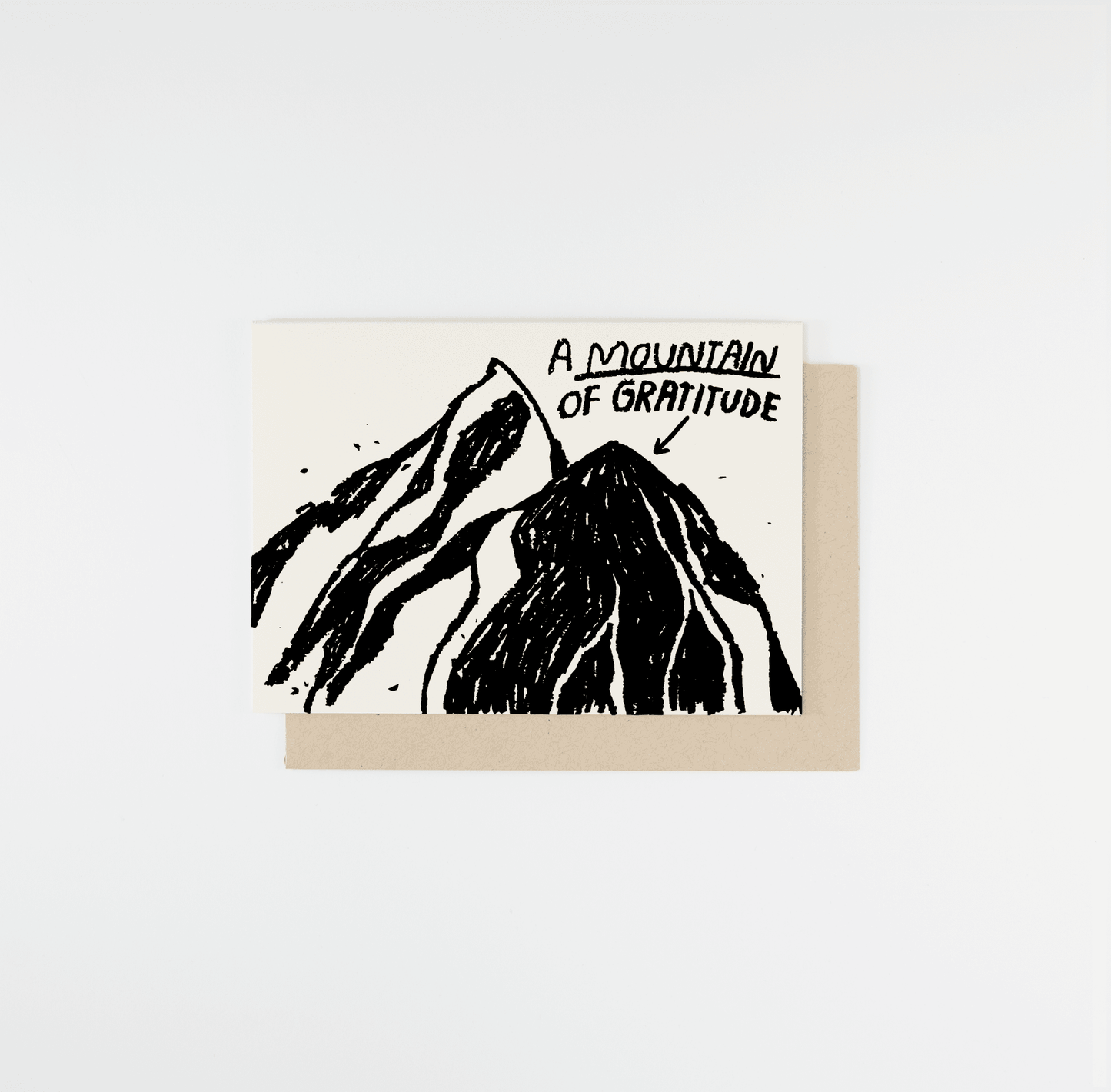 Mountain of Gratitude Card — Letterpress Thank You Card